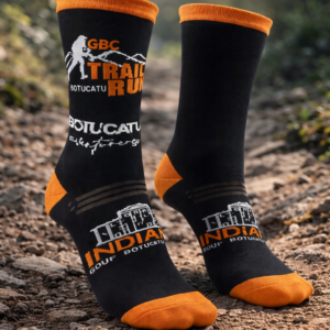 Meia GBC Preta C/Laranja - Indiana